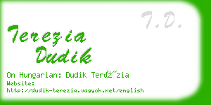 terezia dudik business card